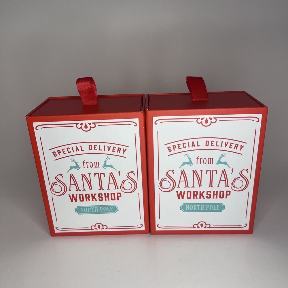 Holiday Time Santa’s Workshop Special Delivery Christmas Gift Card Hold Set 2 -